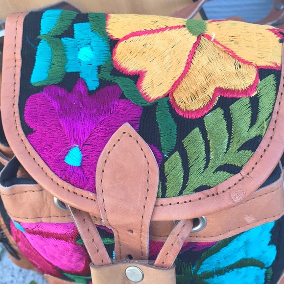 Mexican Embroidered Handmade Mini Backpack! - Picture 2 of 8